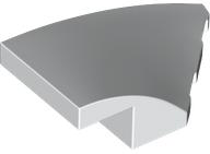 Brick Wedged, Curved 4 x 2 with Stud Notch Right in White