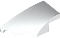 Brick Wedged, Curved 4 x 2 with Stud Notch Left in White
