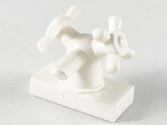 Tap 1 x 2 with Dual Handles in White