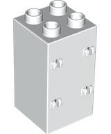 Duplo Building Wall 2 x 2 x 3 with Four Hinges in White
