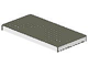 Brick 10 x 20 without Bottom Tubes, with '+' Cross Support (early Baseplate) in White