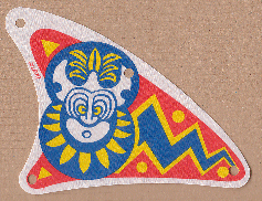 Sail, Triangular, Curved with Islander Print in White