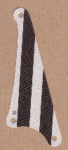 Sail, Triangular, Small with Black Stripes Print in White