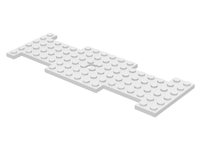 Vehicle Base 6 x 17 with Hole in White