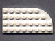 Plate Round Corner Right 4 x 8 in White