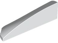 Brick Round, Curved Double 1 x 4 with Stud Notch Right in White