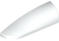 Brick Round, Curved Double 1 x 4 with Stud Notch Left in White