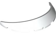 Wheel Arch, Mudguard 8 x 4 x 1 in White