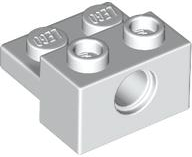 Technic Brick Special 1 x 2 with Pin Hole and 1 x 2 Plate in White