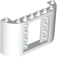 Panel 2 x 8 x 4 with Curved Sides in White