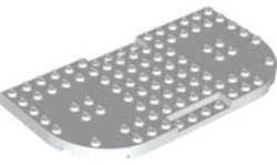 Plate Special 8 x 16 x 2/3, Two Rounded Corners, Reduced Stud Sections in White