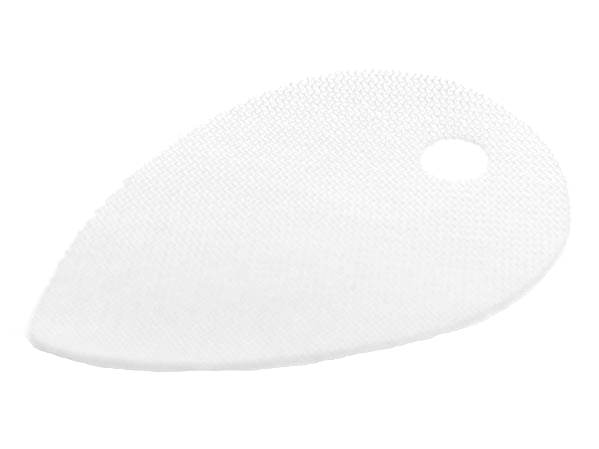 Decorative Shape, Tear Drop with 1 Hole in White