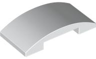 Brick Curved 4 x 2 Double in White