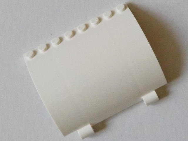 Panel 4 x 8 x 4 Quarter Circle with Axle Holes in White