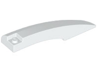 Brick Round, Curved 10 x 2 x 2 with Rounded End Left in White