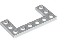 Plate 3 x 6 with 2 x 4 Cutout in White