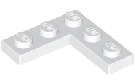 Plate 3 x 3 Corner in White