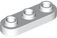 Plate Special 1 x 3 Rounded with 3 Open Studs in White