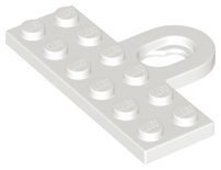 Plate Special 2 x 6 with Wall Mount Hook in White