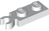 Plate Special 1 x 2 with Clip Vertical on End in White