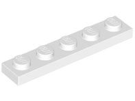 Plate 1 x 5 in White