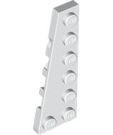 Wedge Plate 6 x 2 Left in White
