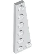 Wedge Plate 6 x 2 Right in White