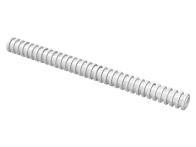 Hose, Ribbed 7mm D. 11L / 8.8cm in White