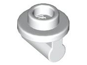 Plate Special Round 1 x 1 with Hollow Stud and Bar on Underside - Long Space in White