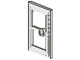 Door 1 x 3 x 4 with Glass in White