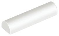 Brick Curved 1 x 4 x 2/3 Double, No Studs in White