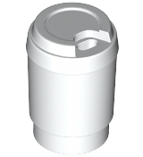 Equipment Cup with Take Out Lid With Drinking Hole [Plain] in White