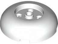 Brick Round 4 x 4 Dome Top with Round 2 x 2 Recessed, 4 Studs in White