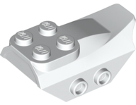 Brick Special 2 x 5 with Slope, Studs on Side in White