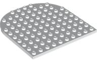 Plate 10 x 10 with Rounded End in White
