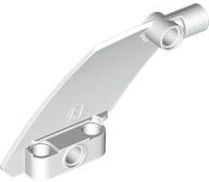Technic Panel Curved 5 x 7 Parallelogram Left in White