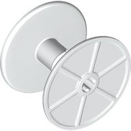 String Reel 4 x 4 x 3 Drum with Axle Hole in White
