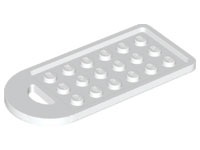 Bag Tag with 3 x 6 Studs in White