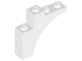 Brick Arch 1 x 4 x 3 in White