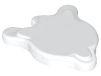 Tile Special, Splat with Rounded Sides in White
