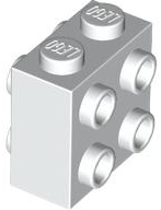 Brick Special 1 x 2 x 1 2/3 with 8 Studs on 2 Sides in White