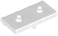 Treasure Chest Lid, Flat with 2 Studs in White