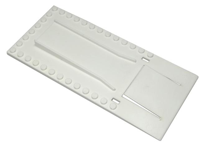 Baseplate Raised 8 x 18 with Garage Floor Plate (Old style) in White