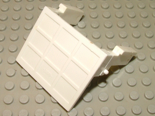 Garage Door Solid Assembly - Old (Hinge Pin on Counterweights - One Side) in White