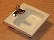 Homemaker Washbasin Sink with Chrome Silver Tap (Complete Assembly) in White