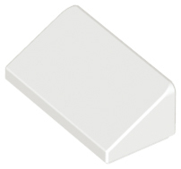 Brick Sloped 30° 1 x 2 x 2/3 in White