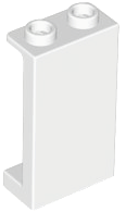Panel 1 x 2 x 3 [Side Supports / Hollow Studs] in White