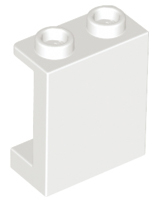 Panel 1 x 2 x 2 [Side Supports / Hollow Studs] in White