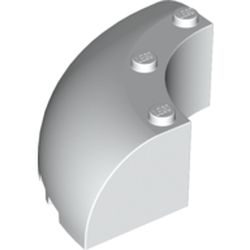 Brick Round Corner 6 x 6 x 2 in White