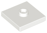 Plate Special 2 x 2 with Groove and Center Stud (Jumper) in White